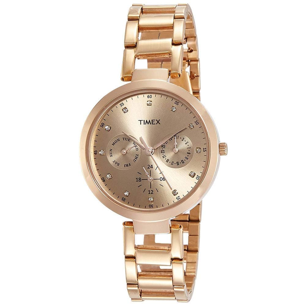 TIMEX Analog Watch for Women with Round Dial & Water Resistant