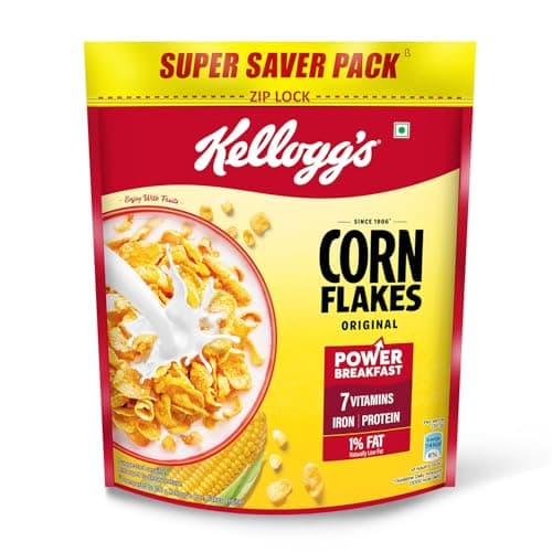 Kellogg's Corn Flakes Original | Power of 5: Energy, Protein, Iron, Vitamins B1, B2, B3 & C | 875gB3 & C | 875g