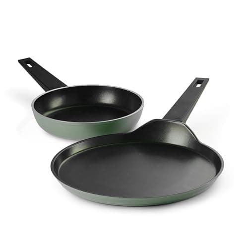 TRAMONTINA Aura Cookware Set of 2 — Frypan 20cm + Dosa Tawa 28cm